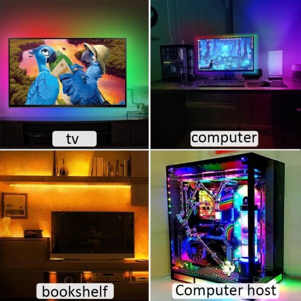 1618381634014.jpg أضواء LED مع إضاءة خلفية للتلفزيون عبر منفذ USB