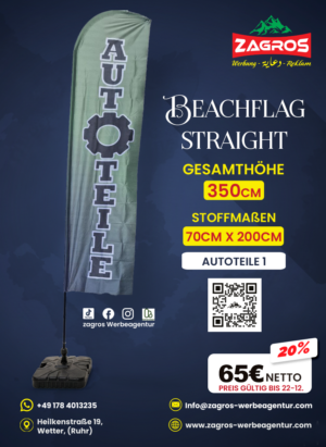 Autoteile-1.png علم شاطئ جاهز - قطع غيار سيارات Autoteile (موديل ستريت Straight - ارتفاع 350 سم)