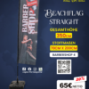 Barbershop-4.png علم شاطئ جاهز - صالون حلاقة Barbershop (موديل ستريت Straight - ارتفاع 350 سم)