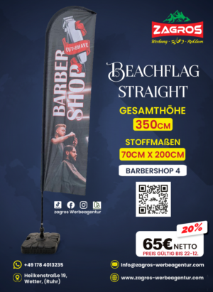 Barbershop-4.png علم شاطئ جاهز - صالون حلاقة Barbershop (موديل ستريت Straight - ارتفاع 350 سم)