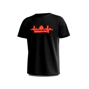 Berxwedan-1-Front-Black تيشيرت Berxwedan Jiyan e بتصميم نبض أحمر