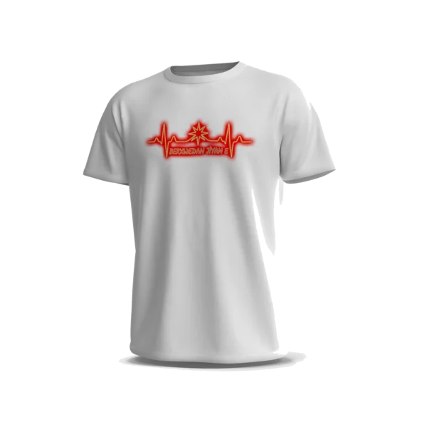 Berxwedan-1-Front-White تيشيرت Berxwedan Jiyan e بتصميم نبض أحمر