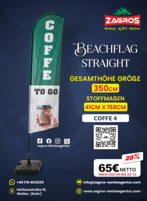 Coffe-4.png علم شاطئ جاهز - قهوة وكافية Coffee To Go (موديل ستريت Straight - ارتفاع 350 سم)