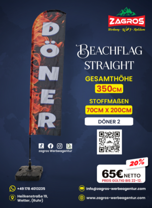 Doner-2.png Fertige Beachflag – Döner Kebab (Straight-Modell – Höhe 350 cm)