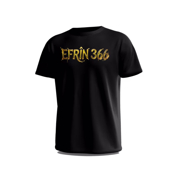 Efrin-1-Front-Black تيشيرت Efrîn 366 بتصميم ذهبي