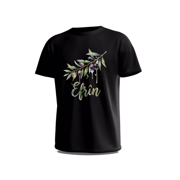 Efrin-2-Front-Black تيشيرت Efrîn بتصميم غصن الزيتون