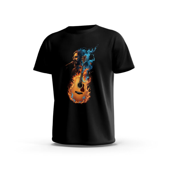 Gitar-1-Front-Black تيشيرت جرافيك جيتار ناري