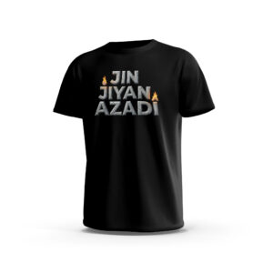 Jin-jiyan-Azadi-1-Front-Black تيشيرت جين ژیان آزادي – تيشيرت حرية ستريت وير بطباعة شعار