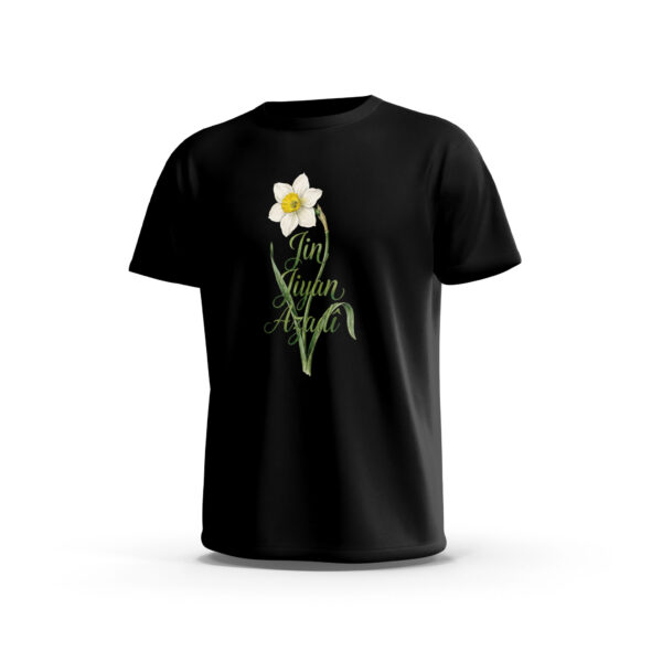 Jin-jiyan-Azadi-4-Front-Black تيشيرت جين ژیان آزادي – حرية الألوان والطيور ستريت وير