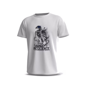 baz-1-Front-White تيشيرت Resilience بتصميم نسر أبيض