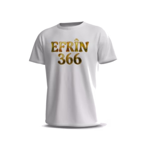 efrin-4-Front-White تيشيرت Efrîn 366 بتصميم ذهبي ثلاثي الأبعاد