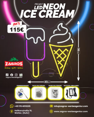 ice-cream-neon-copy.jpg لافتة نيون LED مضيئة - آيس كريم ومثلجات Ice Cream (مع ريموت تحكم)