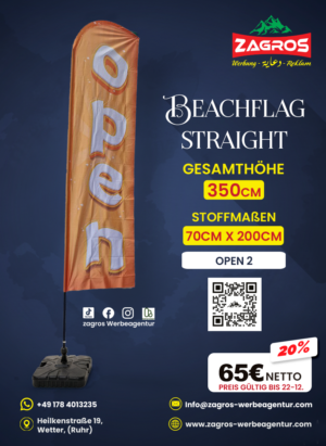 open-2.png علم شاطئ جاهز - مفتوح Open (موديل ستريت Straight - ارتفاع 350 سم)