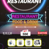 restaurant-neon-copy.jpg لافتة نيون LED مضيئة - مطعم ومأكولات Restaurant Food & Drink (مع ريموت تحكم)