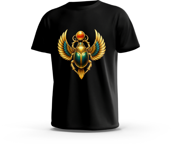amanos-ts-winged-scarab-beetle-b6-black تيشرت الجعران المجنح الذهبي