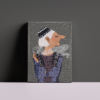 contemporary-caricature-anthracite-front لوحة كانفاس كاريكاتير معاصر بتصميم فني