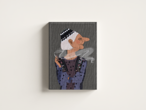 contemporary-caricature-creme-front لوحة كانفاس كاريكاتير معاصر بتصميم فني
