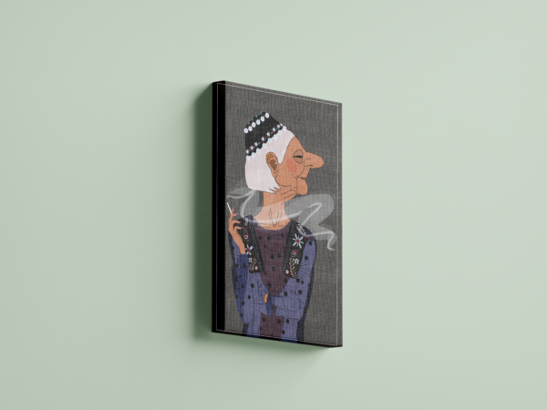 contemporary-caricature-sage-side لوحة كانفاس كاريكاتير معاصر بتصميم فني