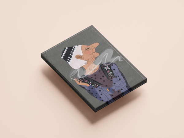 contemporary-caricature-soft-pink-top لوحة كانفاس كاريكاتير معاصر بتصميم فني