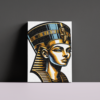 egyptian-queen-nefertiti-dark-background لوحة كانفاس الملكة المصرية نفرتيتي بتصميم فني