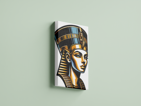 egyptian-queen-nefertiti-side-view لوحة كانفاس الملكة المصرية نفرتيتي بتصميم فني