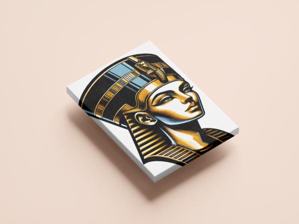 egyptian-queen-nefertiti-top-view لوحة كانفاس الملكة المصرية نفرتيتي بتصميم فني