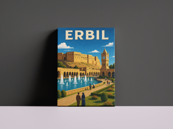 erbil-dark-background لوحة كانفاس أربيل بتصميم فني
