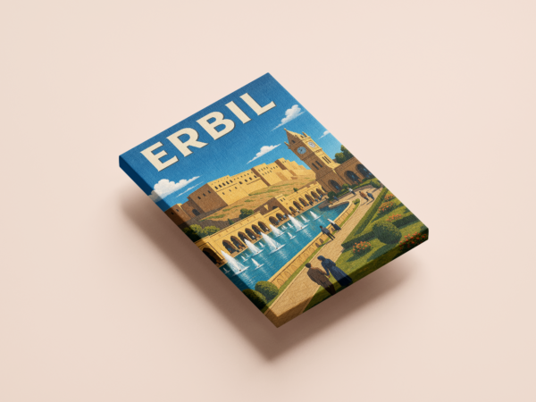 erbil-top-view لوحة كانفاس أربيل بتصميم فني