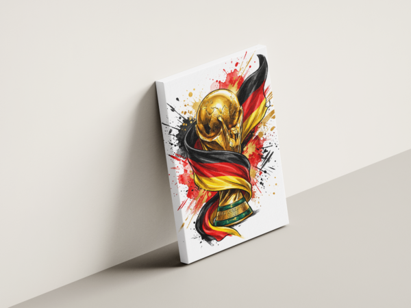 german-world-cup-2026-2-angled-view لوحة كانفاس ألمانيا كأس العالم 2026 إصدار 2 بتصميم رياضي