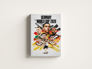 german-world-cup-2026-main-front لوحة كانفاس ألمانيا كأس العالم 2026 بتصميم رياضي