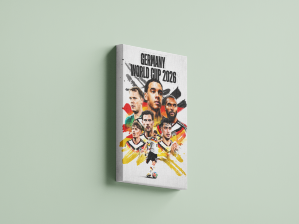 german-world-cup-2026-side-view لوحة كانفاس ألمانيا كأس العالم 2026 بتصميم رياضي