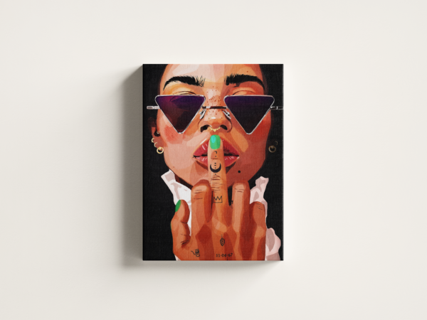 girl-art-01 لوحة كانفاس فتاة بتصميم فني عصري