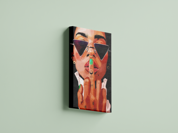 girl-art-02 لوحة كانفاس فتاة بتصميم فني عصري