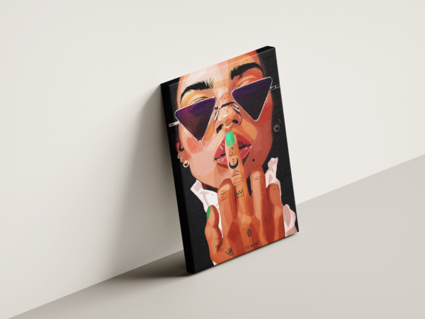 girl-art-03 لوحة كانفاس فتاة بتصميم فني عصري