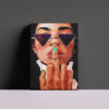 girl-art-04 لوحة كانفاس فتاة بتصميم فني عصري