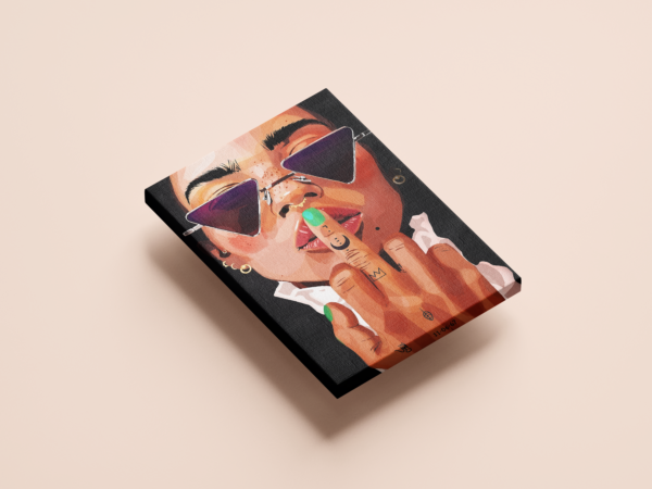 girl-art-05 لوحة كانفاس فتاة بتصميم فني عصري