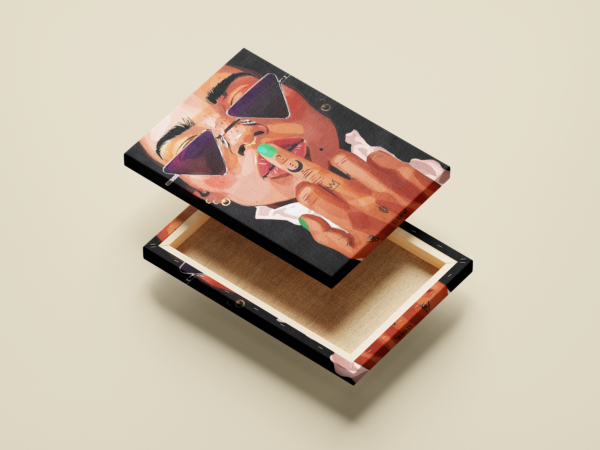 girl-art-06 لوحة كانفاس فتاة بتصميم فني عصري