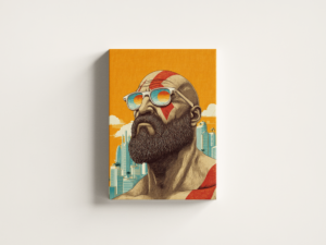 kratos-01 لوحة كانفاس كراتوس بتصميم فني