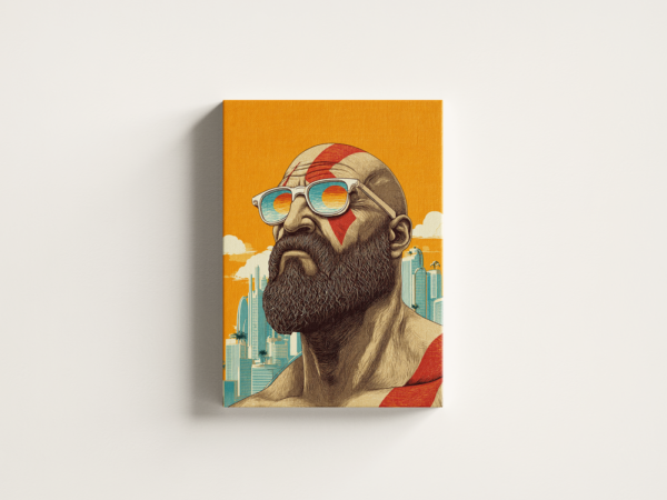 kratos-01 لوحة كانفاس كراتوس بتصميم فني
