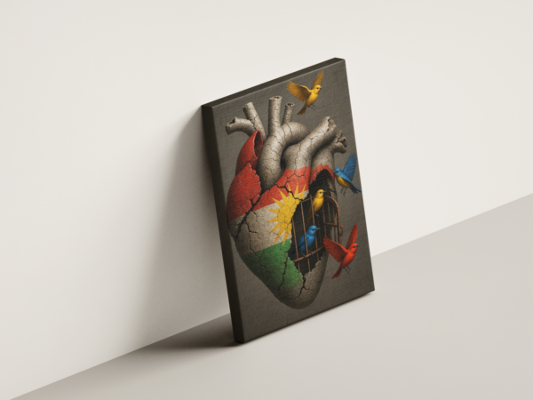 kurdish-heart-03 لوحة كانفاس القلب الكردي بتصميم فني