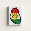 kurdistan-in-heart-01 لوحة كانفاس كردستان في القلب بتصميم فني