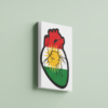 kurdistan-in-heart-02 لوحة كانفاس كردستان في القلب بتصميم فني