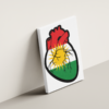 kurdistan-in-heart-03 لوحة كانفاس كردستان في القلب بتصميم فني