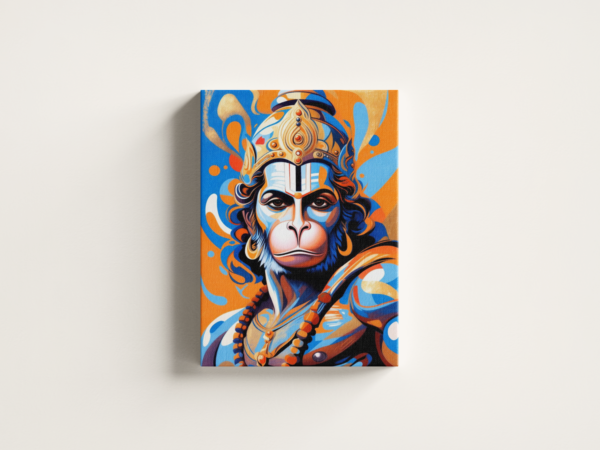 lord-hanuman-01 لوحة كانفاس اللورد هانومان بتصميم فني روحاني