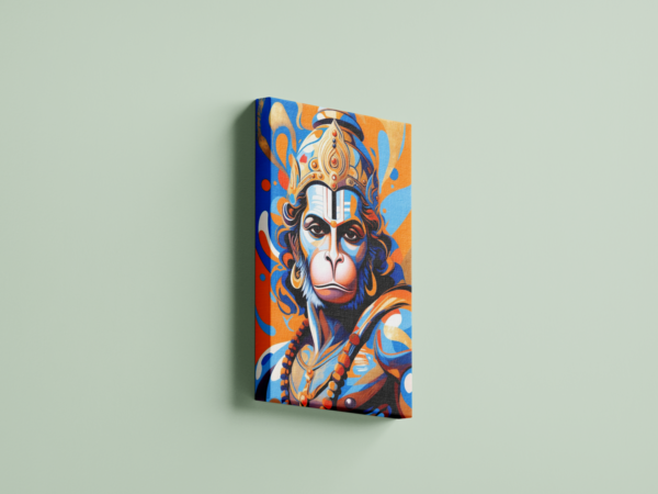 lord-hanuman-02 لوحة كانفاس اللورد هانومان بتصميم فني روحاني