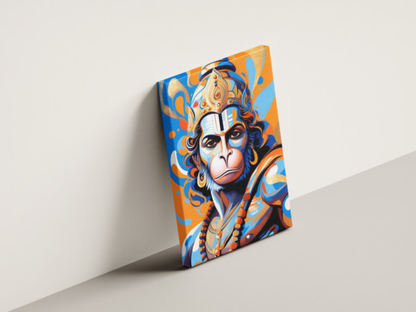 lord-hanuman-03 لوحة كانفاس اللورد هانومان بتصميم فني روحاني