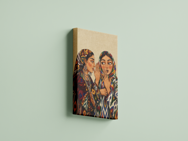 two-women-02 لوحة كانفاس امرأتان بتصميم فني