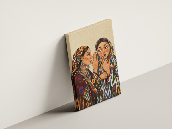 two-women-03 لوحة كانفاس امرأتان بتصميم فني