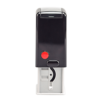 Datumsstempel mit zwei individuellen Textfeldern oberhalb und unterhalb des Datums – 41 × 9 mm – Shiny BP-826D