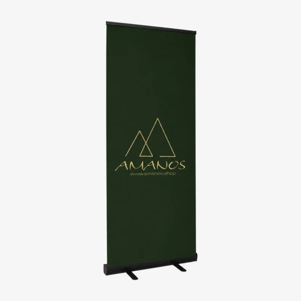 رول أب TOPSELLER 85 × 200 سم بهيكل أسود – طباعة مخصصة